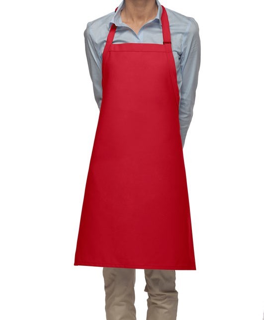 Mid Length Bib Aprons in Red